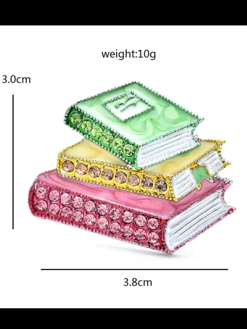Aesthetic Books Cute Reader Brooch View 3